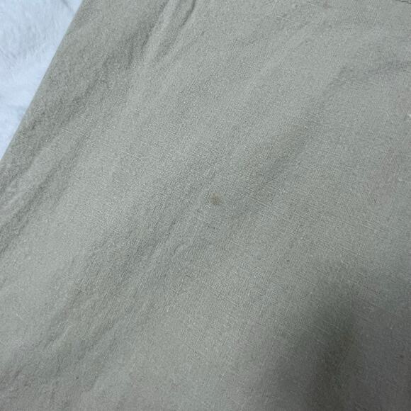 š5/$25 GUESS Linen Cotton Blend Wide Leg Relaxed Fit Mid Rise Khaki Pants 32 - Picture 15 of 16